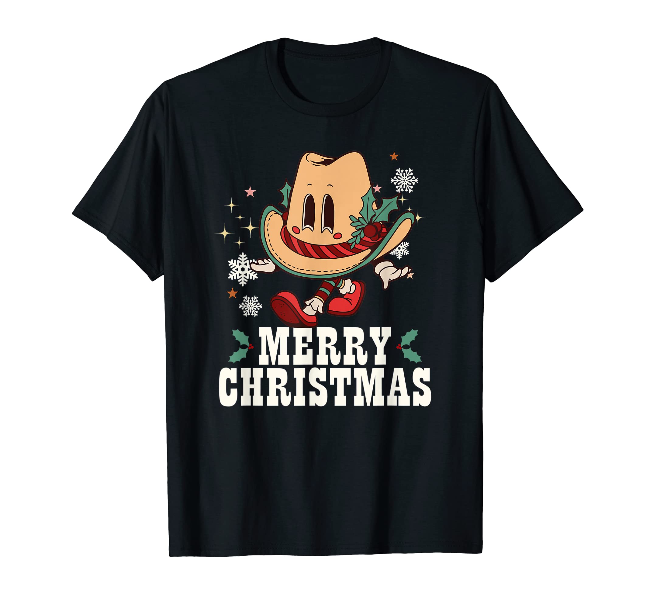 Merry Cowboy Hat Western T-Shirt - Fun Novelty Design Unisex - T-Shirt, Sweatshirt, Hoodie