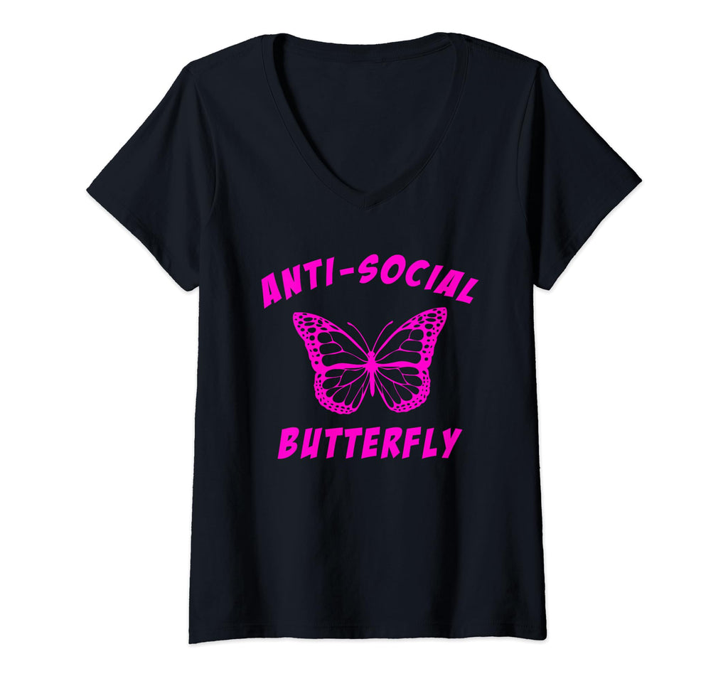 Anti Social Butterfly Funny Meme T-Shirt - Aesthetic Graphic for Adults - T-Shirt, Sweatshirt, Hoodie