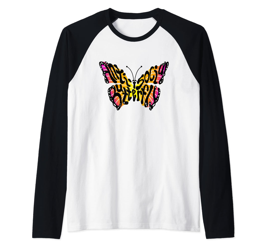 Anti Social Butterfly Beautiful Hoodie - Custom Art Print for Adults - T-Shirt, Sweatshirt, Hoodie