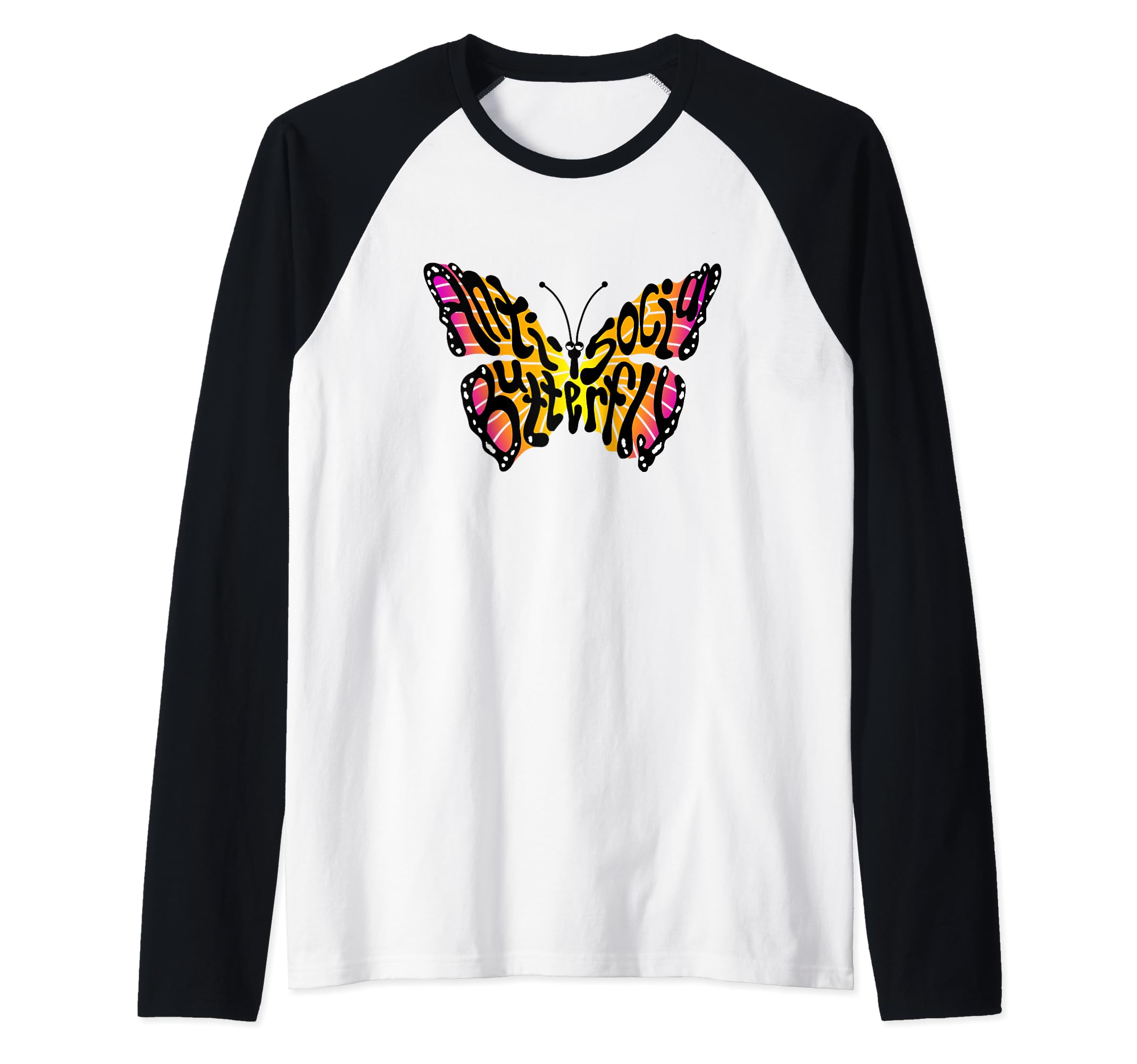Anti Social Butterfly Beautiful Hoodie - Custom Art Print for Adults - T-Shirt, Sweatshirt, Hoodie