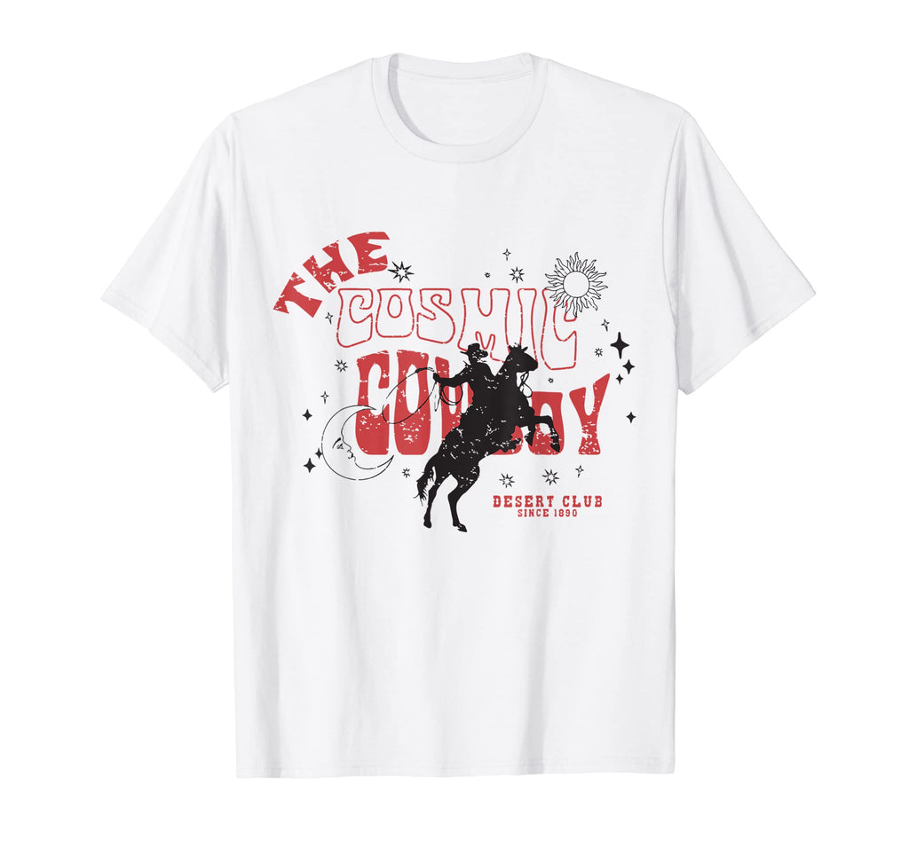 Cosmic Cowboy Celestial Western T-Shirt - Fun Novelty Design Unisex - T-Shirt, Sweatshirt, Hoodie