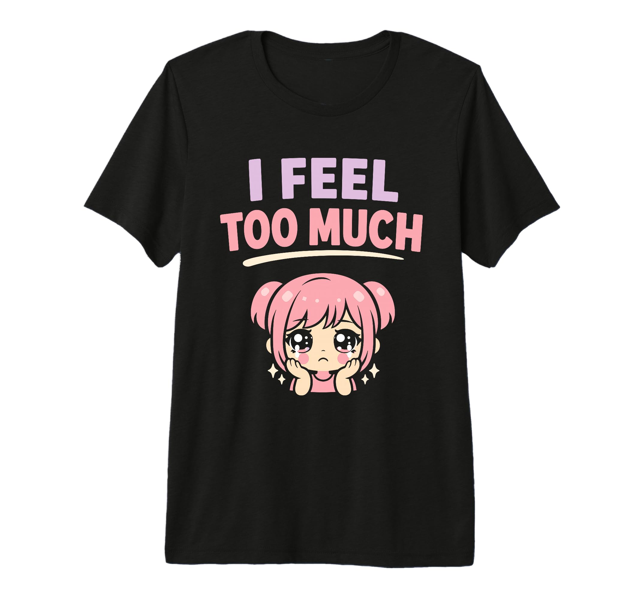 Anime Anxiety Overthinking Weeb Kawaii T-Shirt - Unique Graphic Unisex - T-Shirt, Sweatshirt, Hoodie