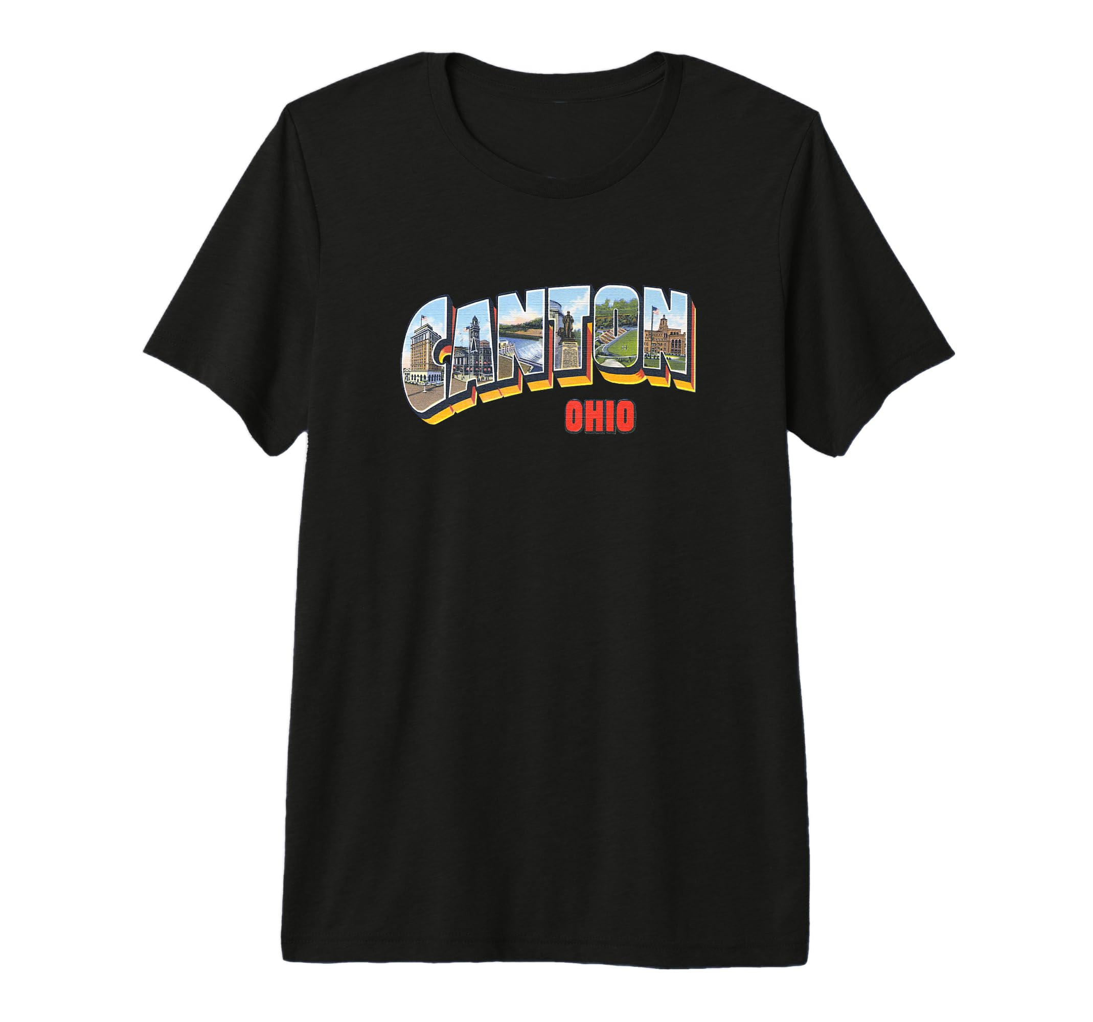 Canton Ohio Oh Usa Souvenir Tri Blend T-Shirt - Unique Graphic for Adults - T-Shirt, Sweatshirt, Hoodie