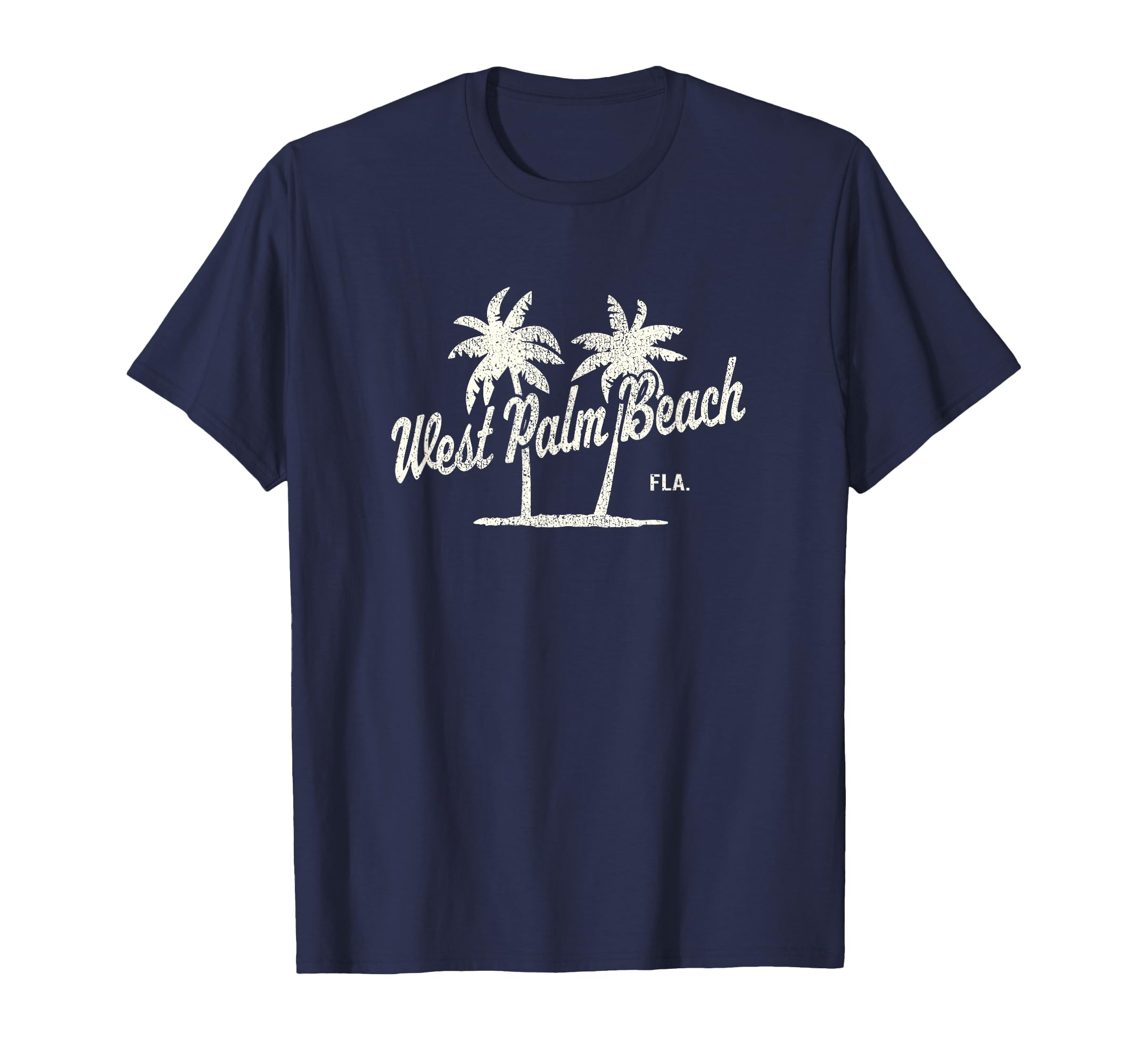 West Palm Beach Florida 70S Palm T-Shirt - Minimalist Print for Adults - T-Shirt, Sweatshirt, Hoodie