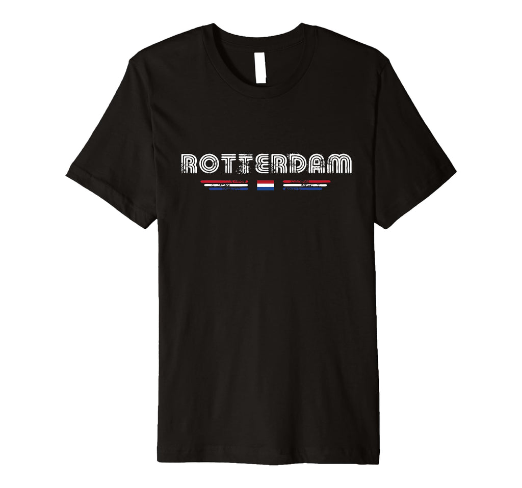 Rotterdam Netherlands 70S 80S Type T-Shirt - Unique Graphic for Adults - T-Shirt, Sweatshirt, Hoodie