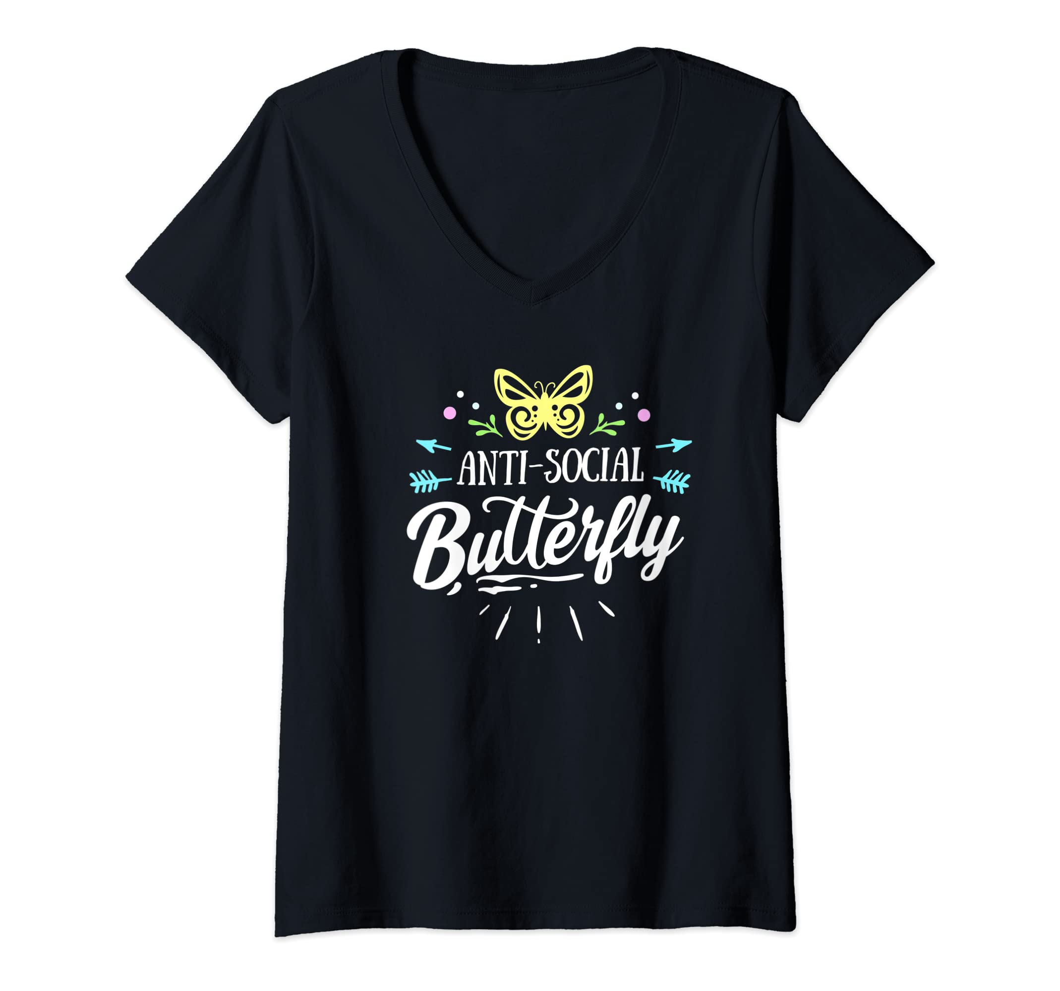 Womens Funny Antisocial Butterfly T-Shirt - Streetwear Style Men Women - T-Shirt, Sweatshirt, Hoodie
