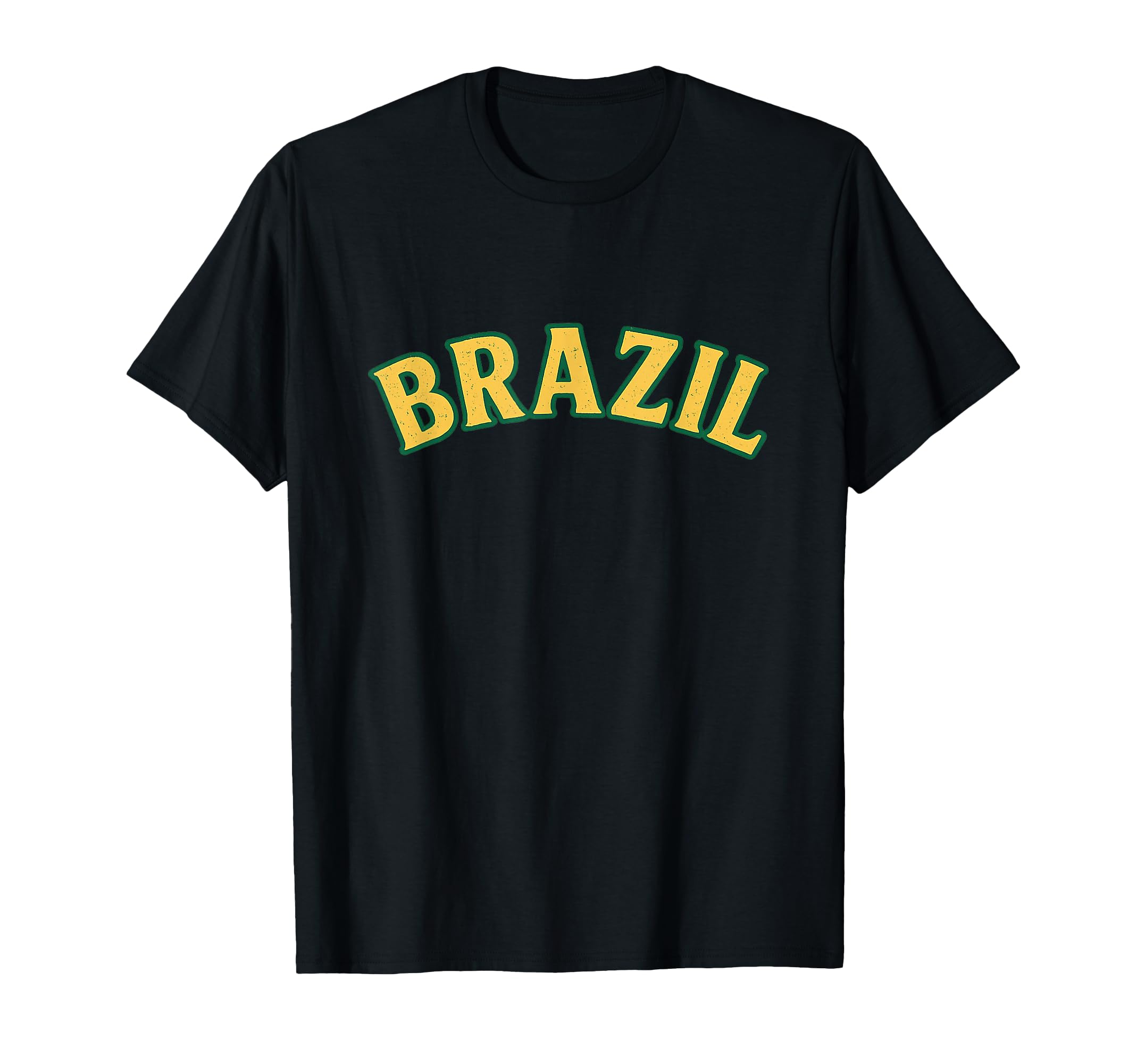 Brazil Yellow Green Typography T-Shirt - Trendy Graphic Men Women - T-Shirt, Sweatshirt, Hoodie