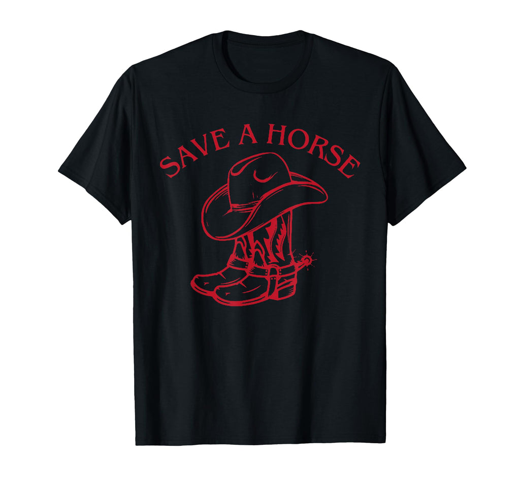 Save Horse Western Cowboy Horseback T-Shirt - Unique Graphic for Adults - T-Shirt, Sweatshirt, Hoodie