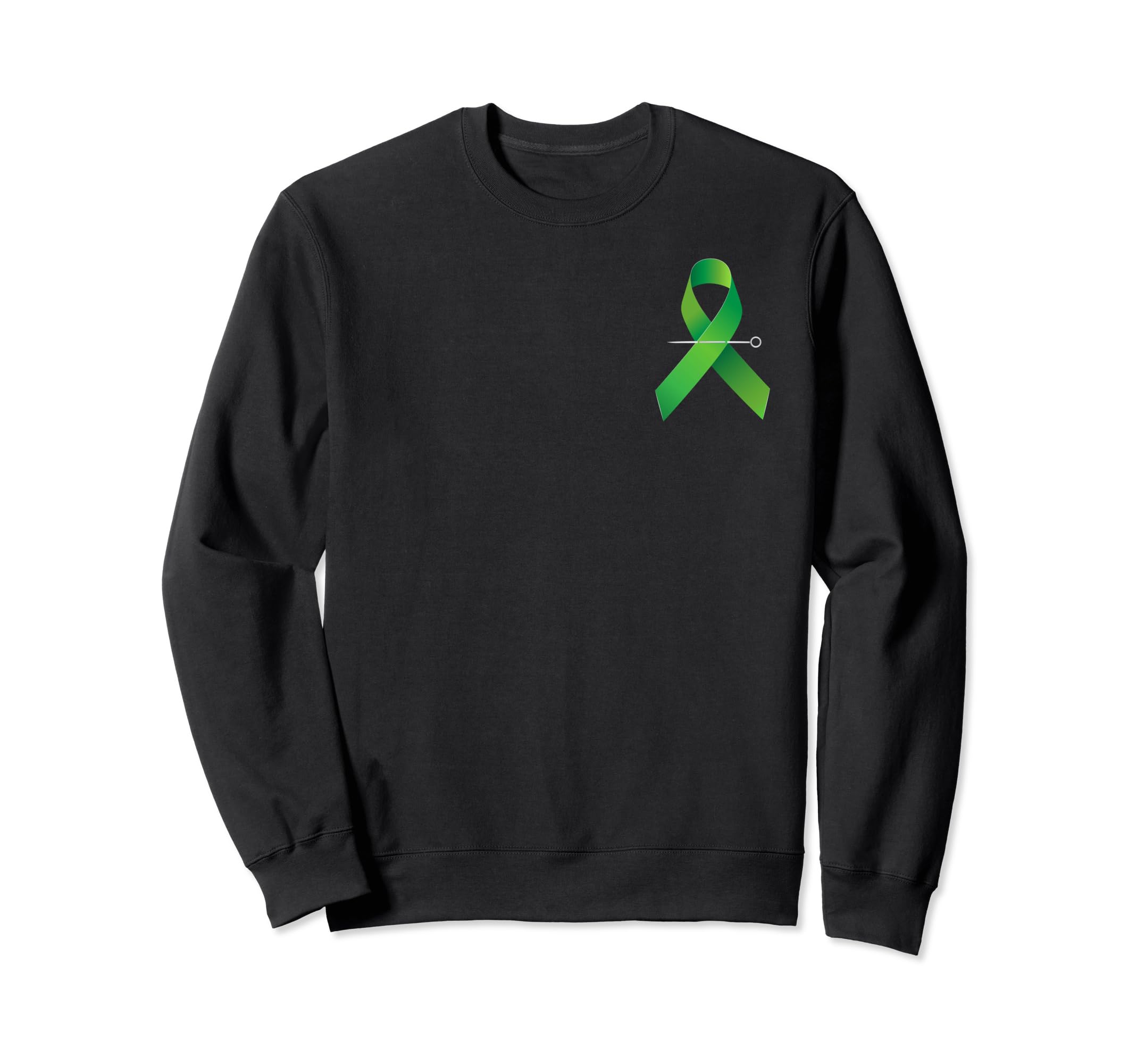 I Wear Green Ribbon American Flag Sweatshirt - Custom Art Print Men Women - T-Shirt, Sweatshirt, Hoodie