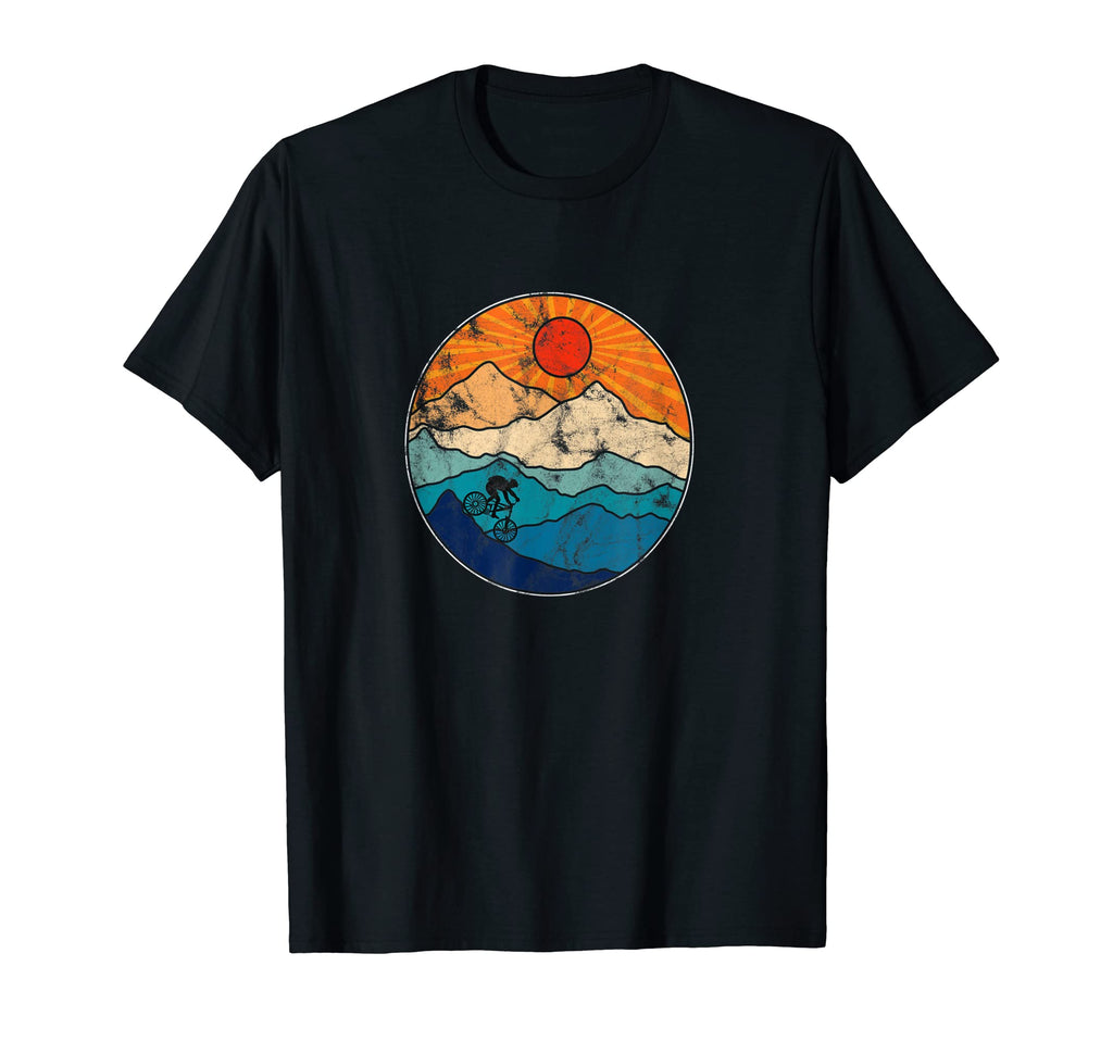 Mountain Biking Sunset Mountain Bike T-Shirt - Fun Novelty Design Unisex - T-Shirt, Sweatshirt, Hoodie