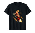Pinup Rocket Space Astronaut Pin Up T-Shirt - Aesthetic Graphic for Adults - T-Shirt, Sweatshirt, Hoodie