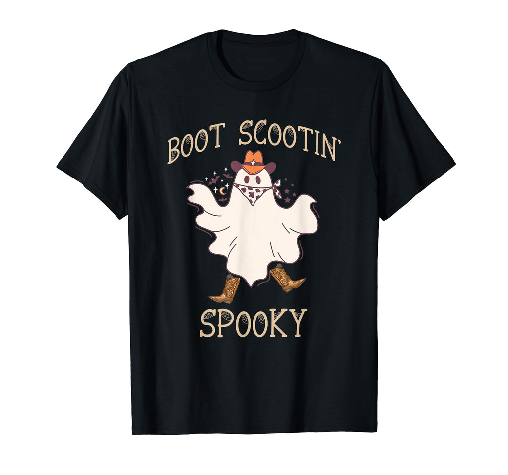 Boot Scootin Spooky Funny Western T-Shirt - Graphic Print Men Women - T-Shirt, Sweatshirt, Hoodie