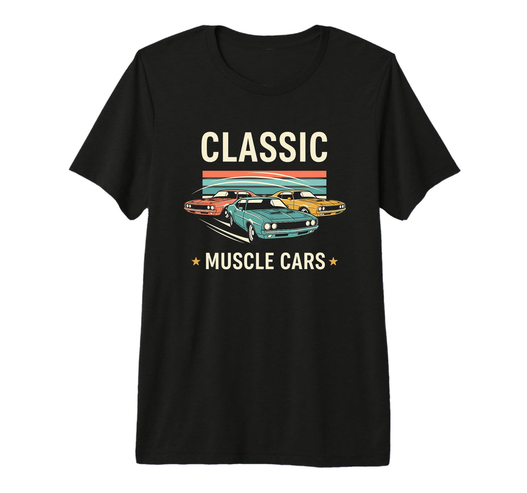Muscle Car Art Car Car Tri Blend T-Shirt - Novelty Apparel Unisex - T-Shirt, Sweatshirt, Hoodie