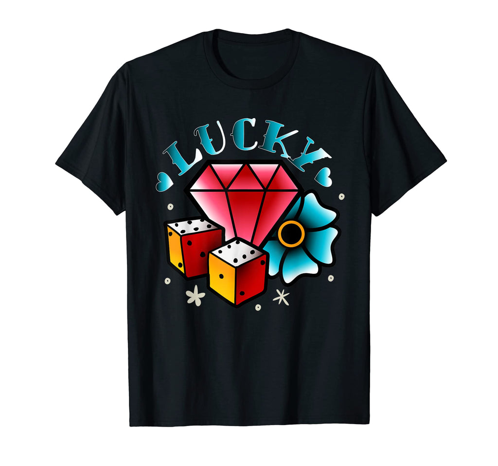 Tattoo Flash Art Lucky T-Shirt - Casual Everyday Wear Unisex - T-Shirt, Sweatshirt, Hoodie
