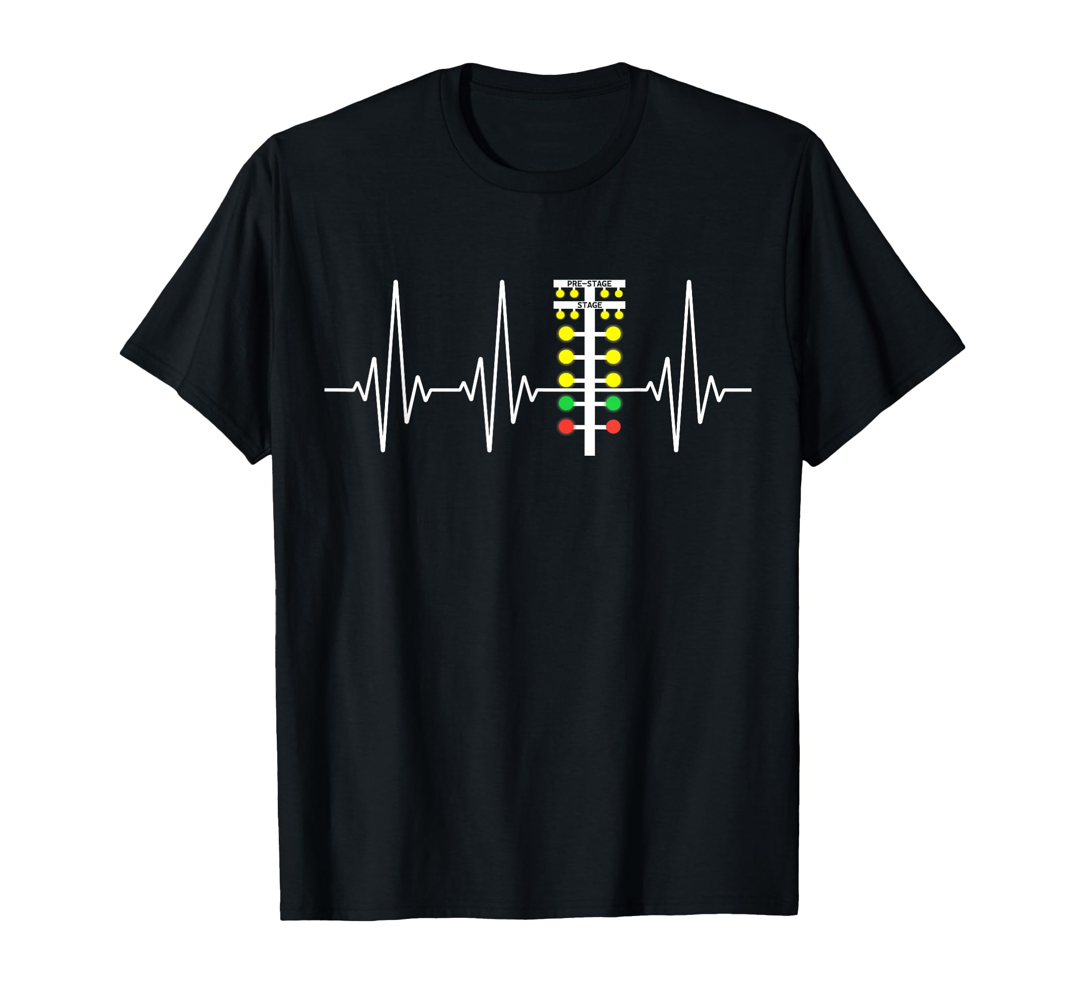 Drag Racing Heartbeat Race Track T-Shirt - Casual Everyday Wear Men Women - T-Shirt, Sweatshirt, Hoodie