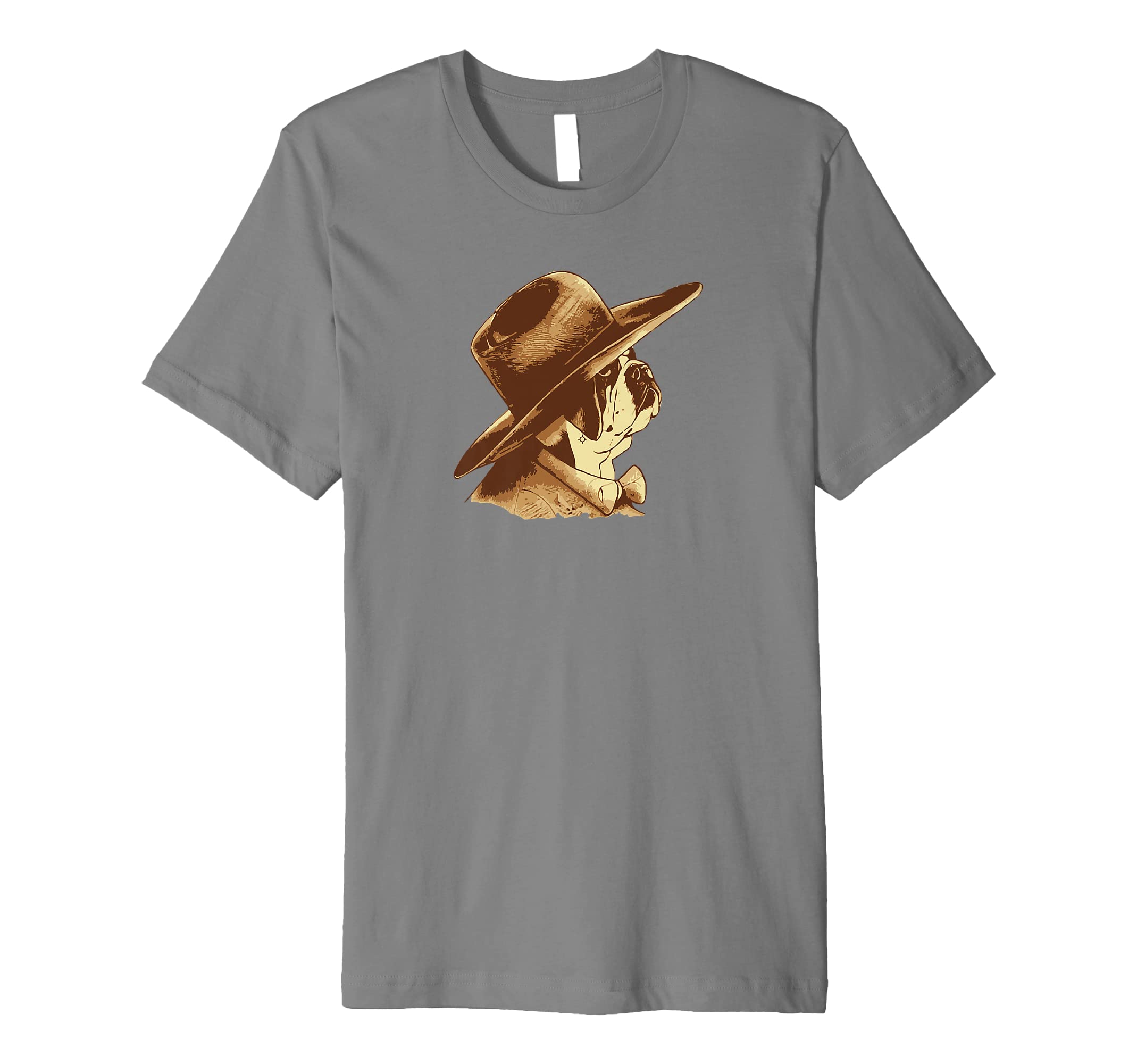 English Bulldog Puppy Cowboy Funny Dog T-Shirt - Novelty Apparel Men Women - T-Shirt, Sweatshirt, Hoodie