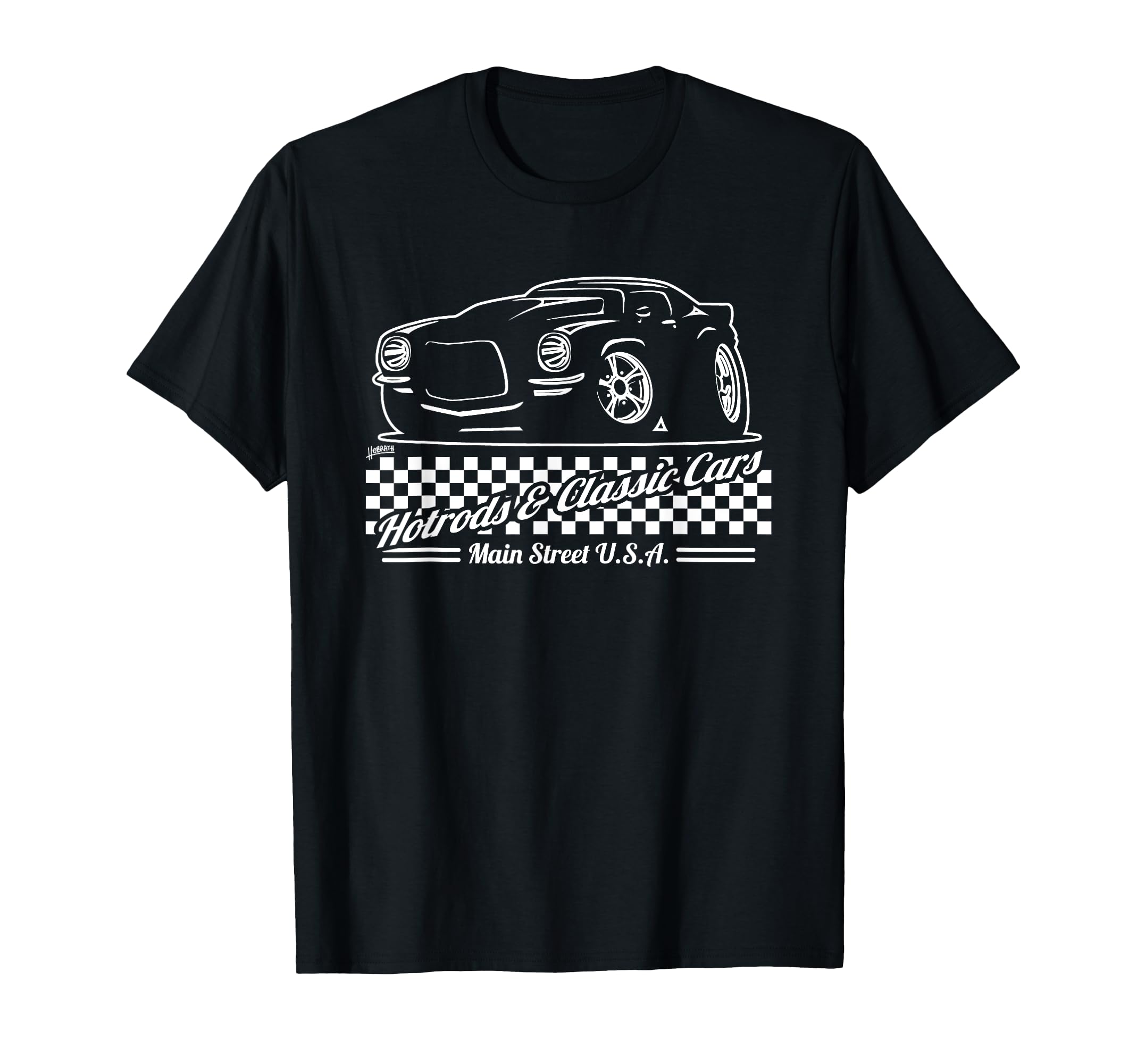 Hotrods And Cars Main Street Usa Muscle T-Shirt - Trendy Graphic Unisex - T-Shirt, Sweatshirt, Hoodie
