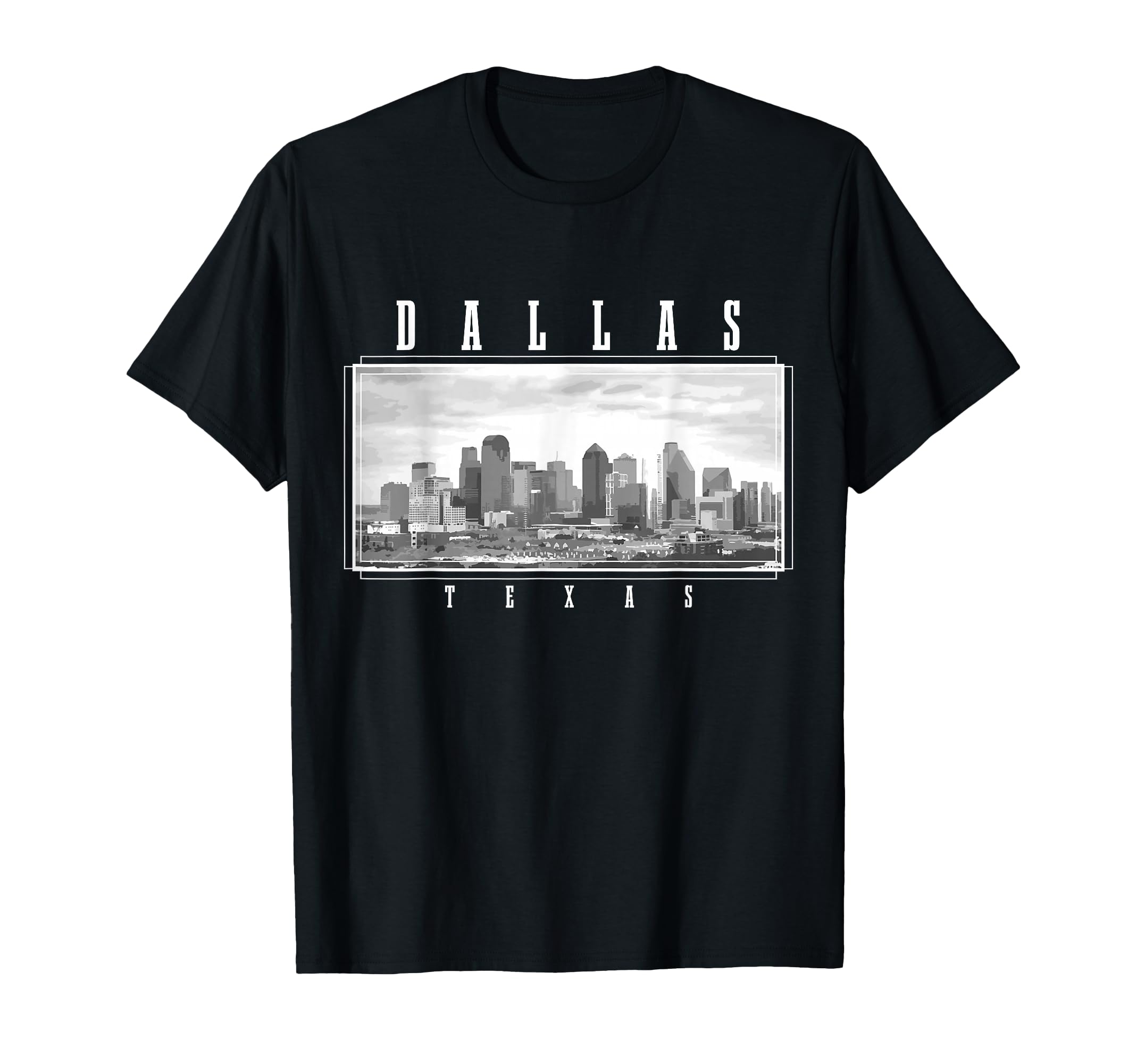 Dallas Texas Skyline Usa Souvenir T-Shirt - Fun Novelty Design for Adults - T-Shirt, Sweatshirt, Hoodie