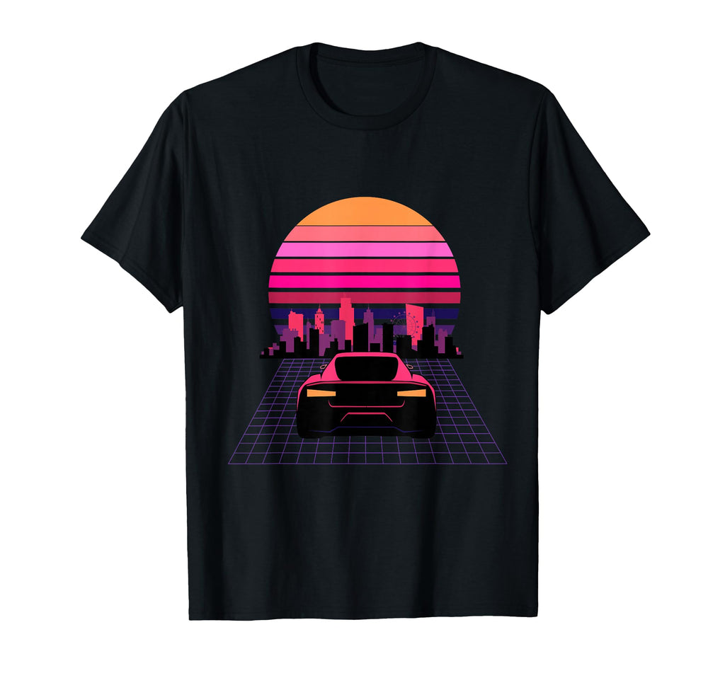 Outrun Sports Car Jdm Retrowave T-Shirt - Custom Art Print Unisex - T-Shirt, Sweatshirt, Hoodie