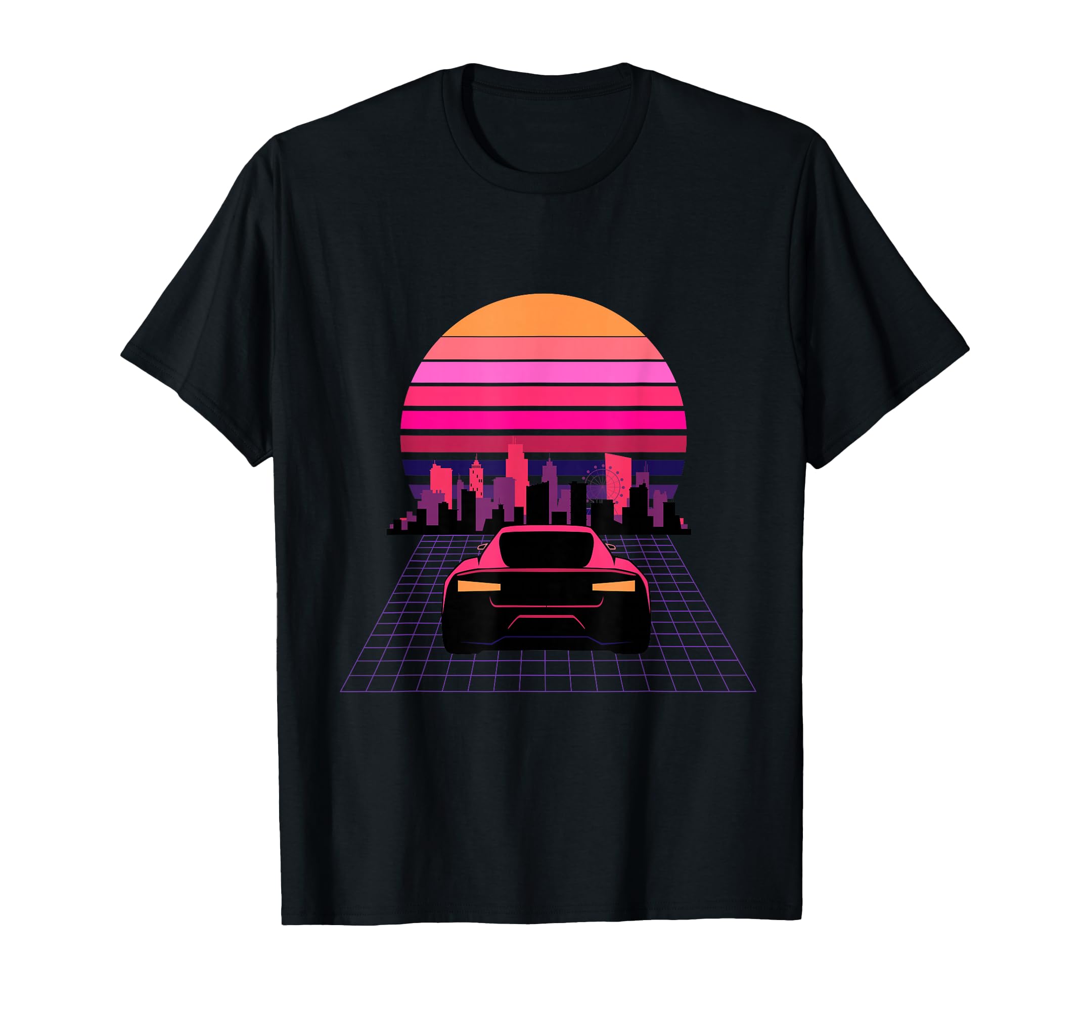 Outrun Sports Car Jdm Retrowave T-Shirt - Custom Art Print Unisex - T-Shirt, Sweatshirt, Hoodie
