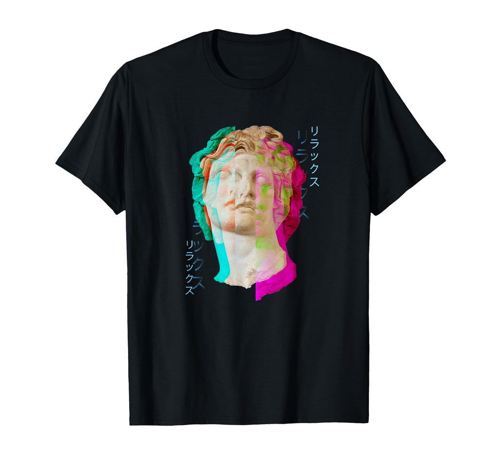 Glitch Greek Statue Retrowave Synthwave T-Shirt - Minimalist Print Unisex - T-Shirt, Sweatshirt, Hoodie