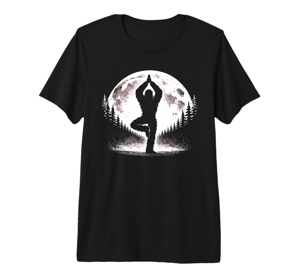 Bigfoot Yoga Pose Self Care Tri Blend T-Shirt - Fun Novelty Design Unisex - T-Shirt, Sweatshirt, Hoodie
