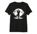 Bigfoot Yoga Pose Self Care Tri Blend T-Shirt - Fun Novelty Design Unisex - T-Shirt, Sweatshirt, Hoodie
