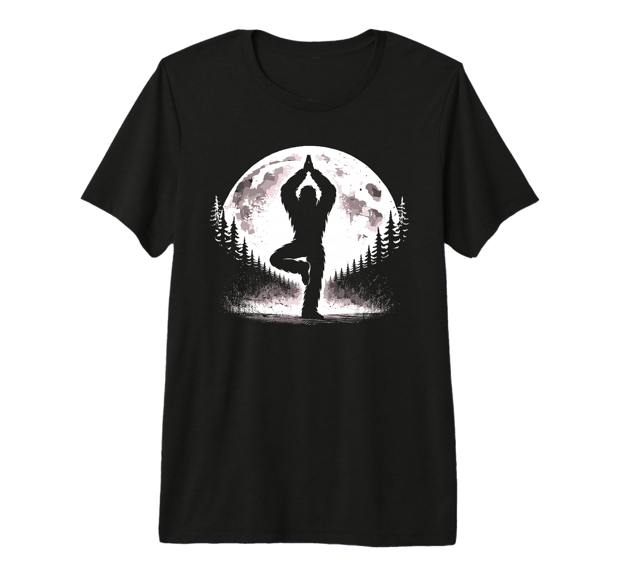 Bigfoot Yoga Pose Self Care Tri Blend T-Shirt - Fun Novelty Design Unisex - T-Shirt, Sweatshirt, Hoodie