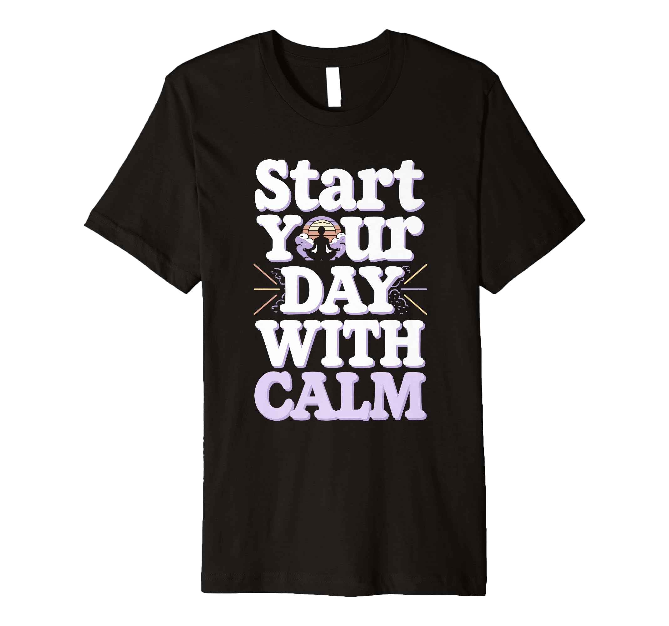 Morning Routine Peaceful Mornings Self T-Shirt - Trendy Graphic for Adults - T-Shirt, Sweatshirt, Hoodie
