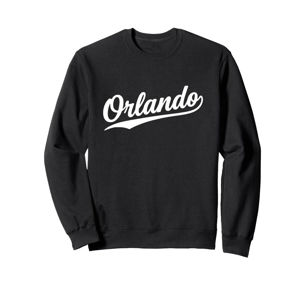 Orlando Florida Script 1970S White Sweatshirt - Minimalist Print Unisex - T-Shirt, Sweatshirt, Hoodie