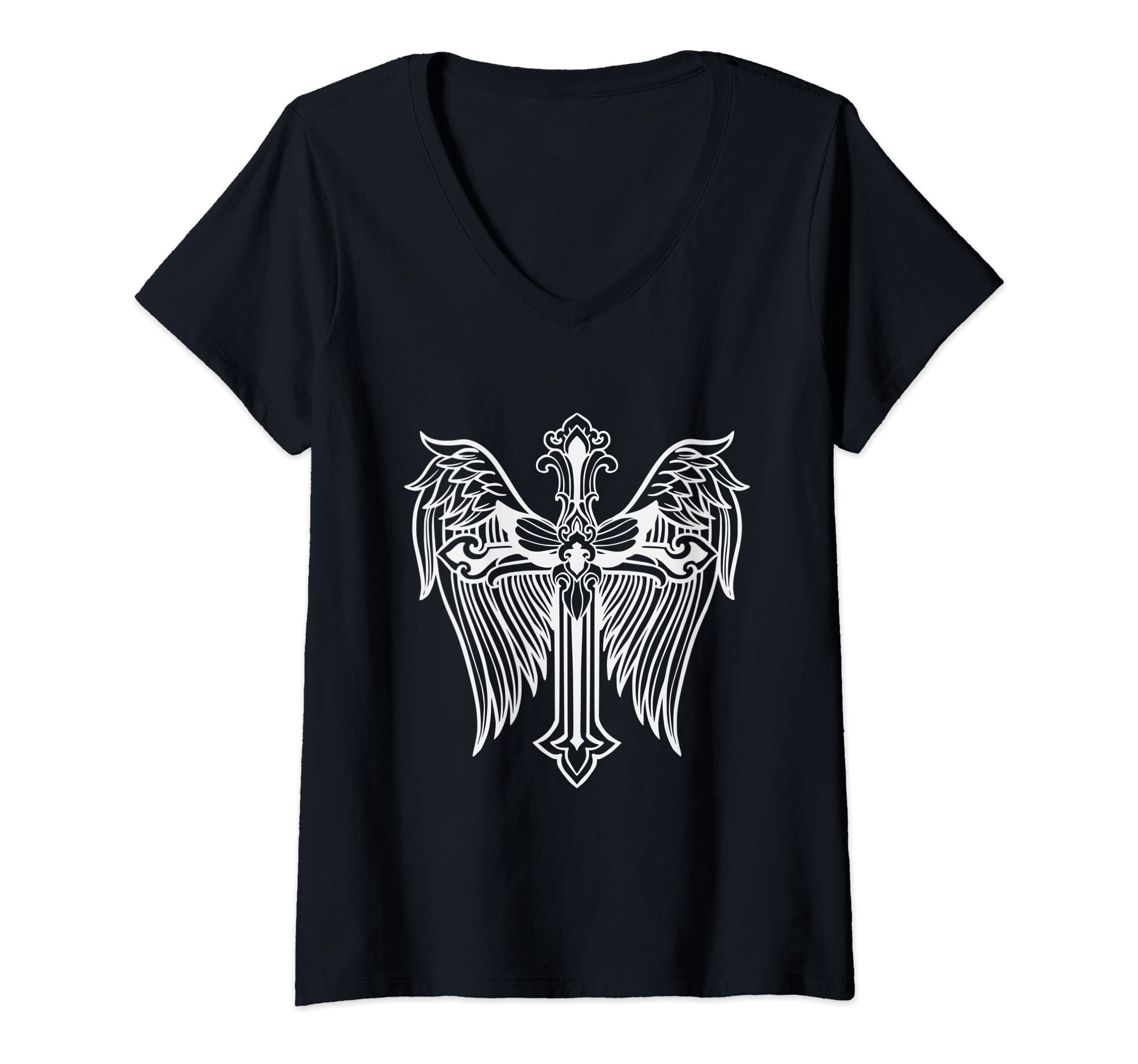 Womens Sacred Cross Moth Goth Horror T-Shirt - Custom Art Print Unisex - T-Shirt, Sweatshirt, Hoodie