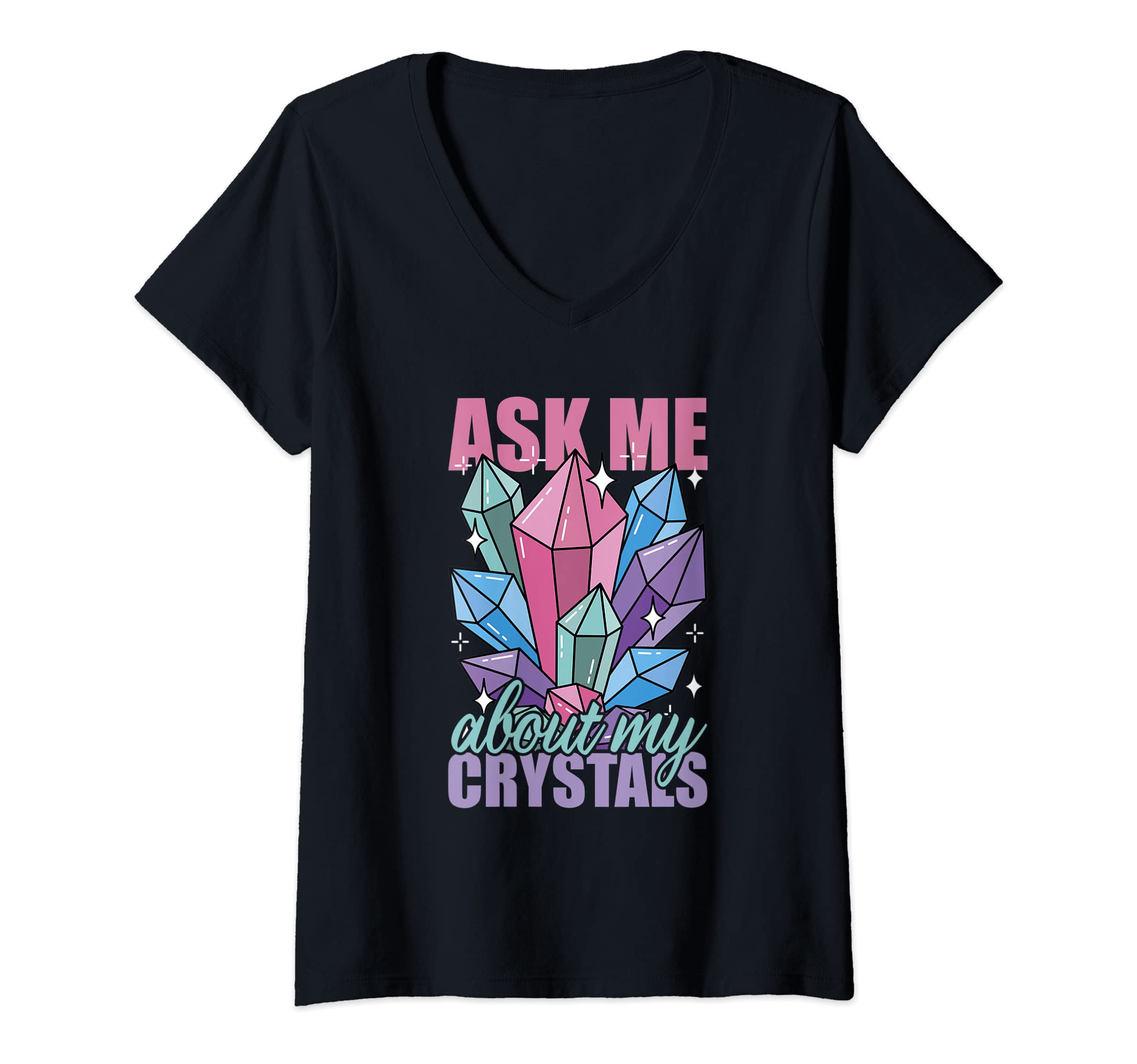 Womens Healing Chakra Crystals Reiki T-Shirt - Aesthetic Graphic Men Women - T-Shirt, Sweatshirt, Hoodie