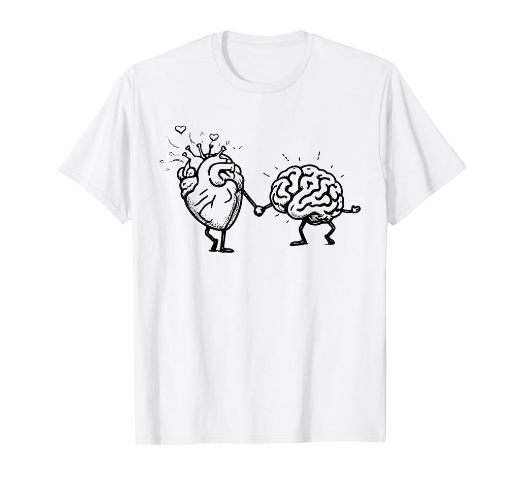 Mental Health Matters Brain Heart School T-Shirt - Trendy Graphic Unisex - T-Shirt, Sweatshirt, Hoodie
