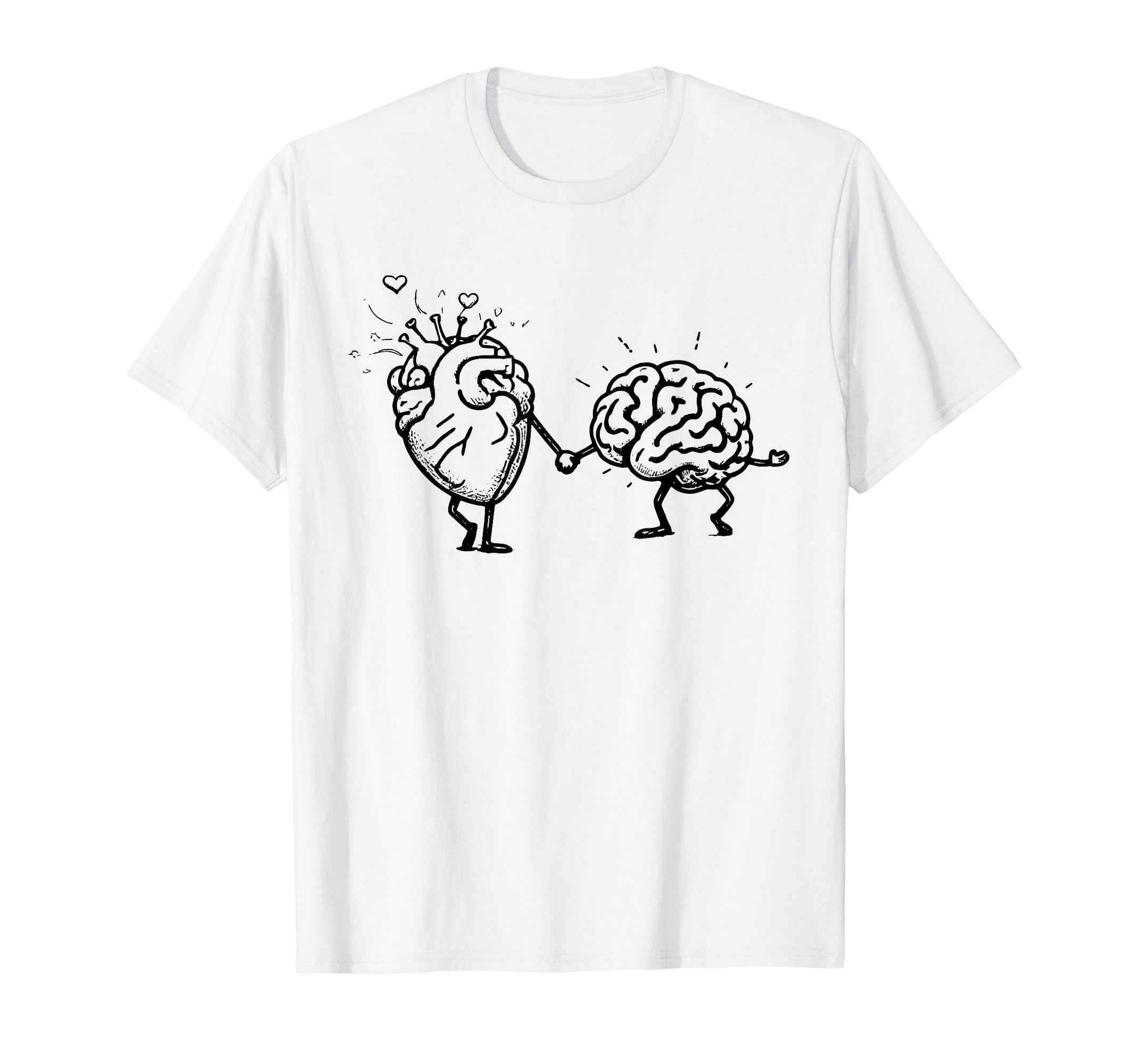 Mental Health Matters Brain Heart School T-Shirt - Trendy Graphic Unisex - T-Shirt, Sweatshirt, Hoodie