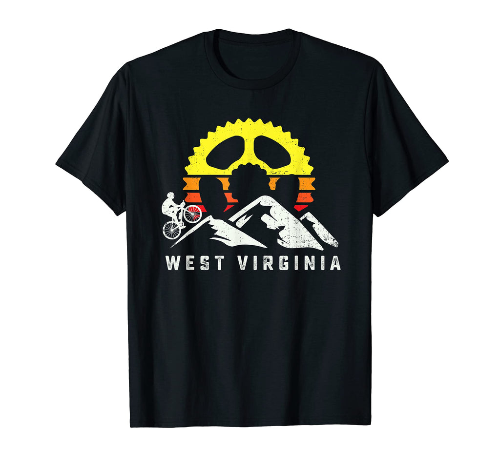 Virginia West Mountain Biking Bike T-Shirt - Fun Novelty Design for Adults - T-Shirt, Sweatshirt, Hoodie