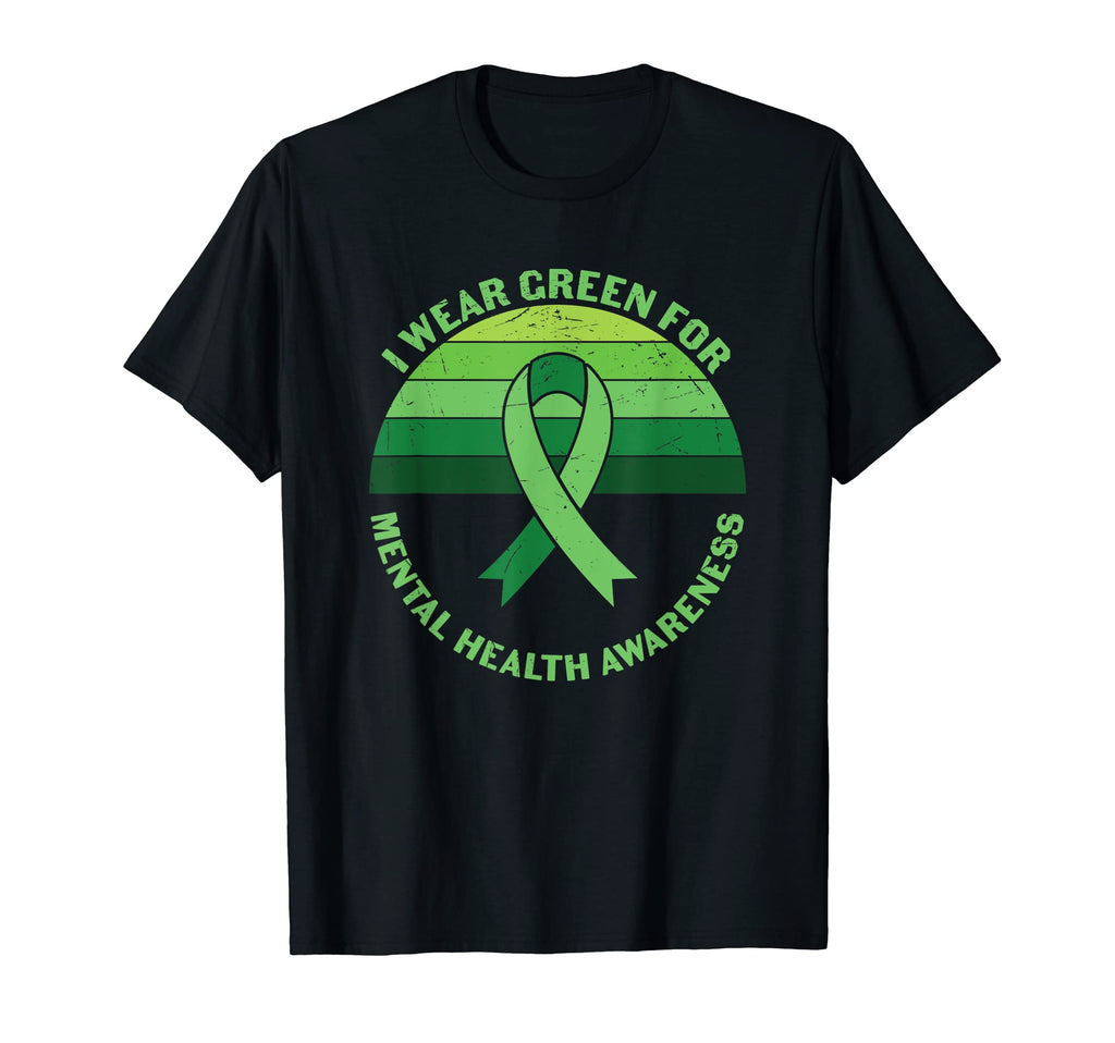 Green Ribbon Warrior Supporters Mental T-Shirt - Trendy Graphic Men Women - T-Shirt, Sweatshirt, Hoodie