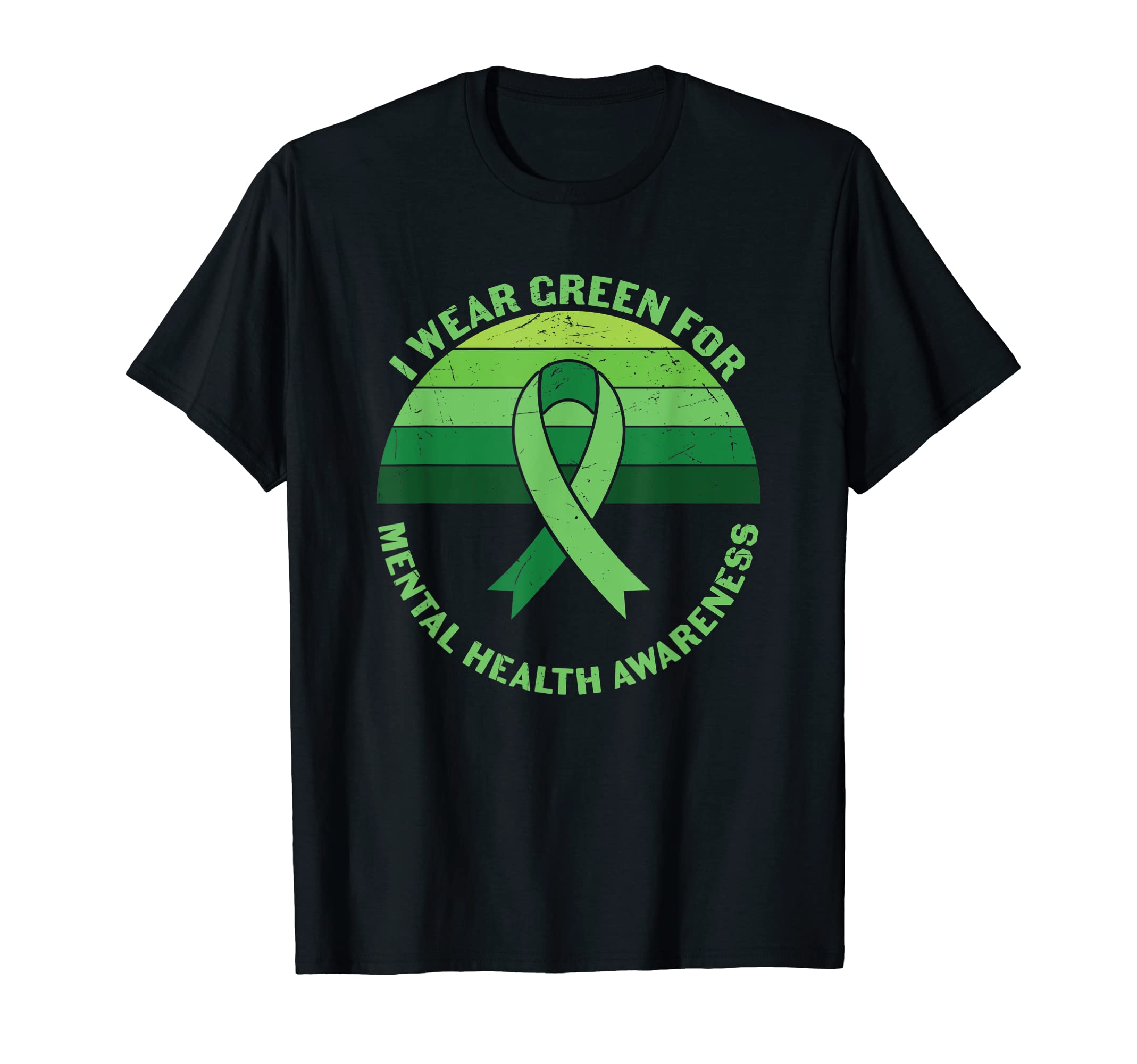 Green Ribbon Warrior Supporters Mental T-Shirt - Trendy Graphic Men Women - T-Shirt, Sweatshirt, Hoodie