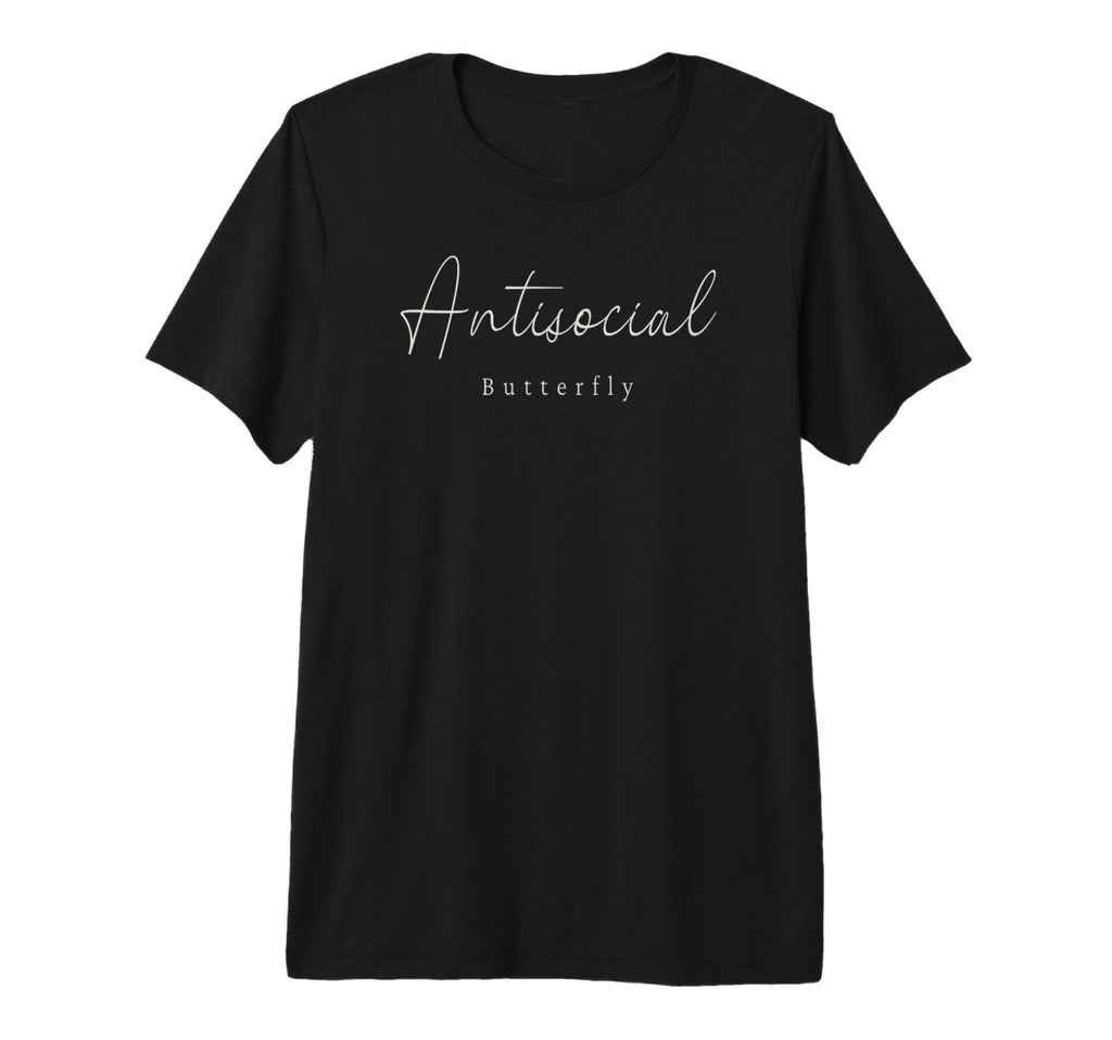 Antisocial Butterfly T-Shirt - Minimalist Print Unisex - T-Shirt, Sweatshirt, Hoodie