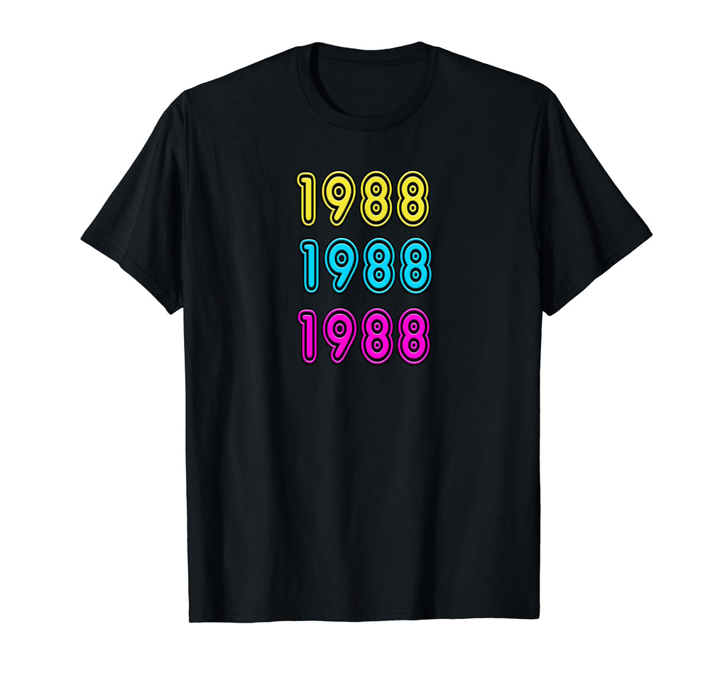 80S Neon Sign 1988 30Th Birthday Gift T-Shirt - Graphic Print Men Women - T-Shirt, Sweatshirt, Hoodie