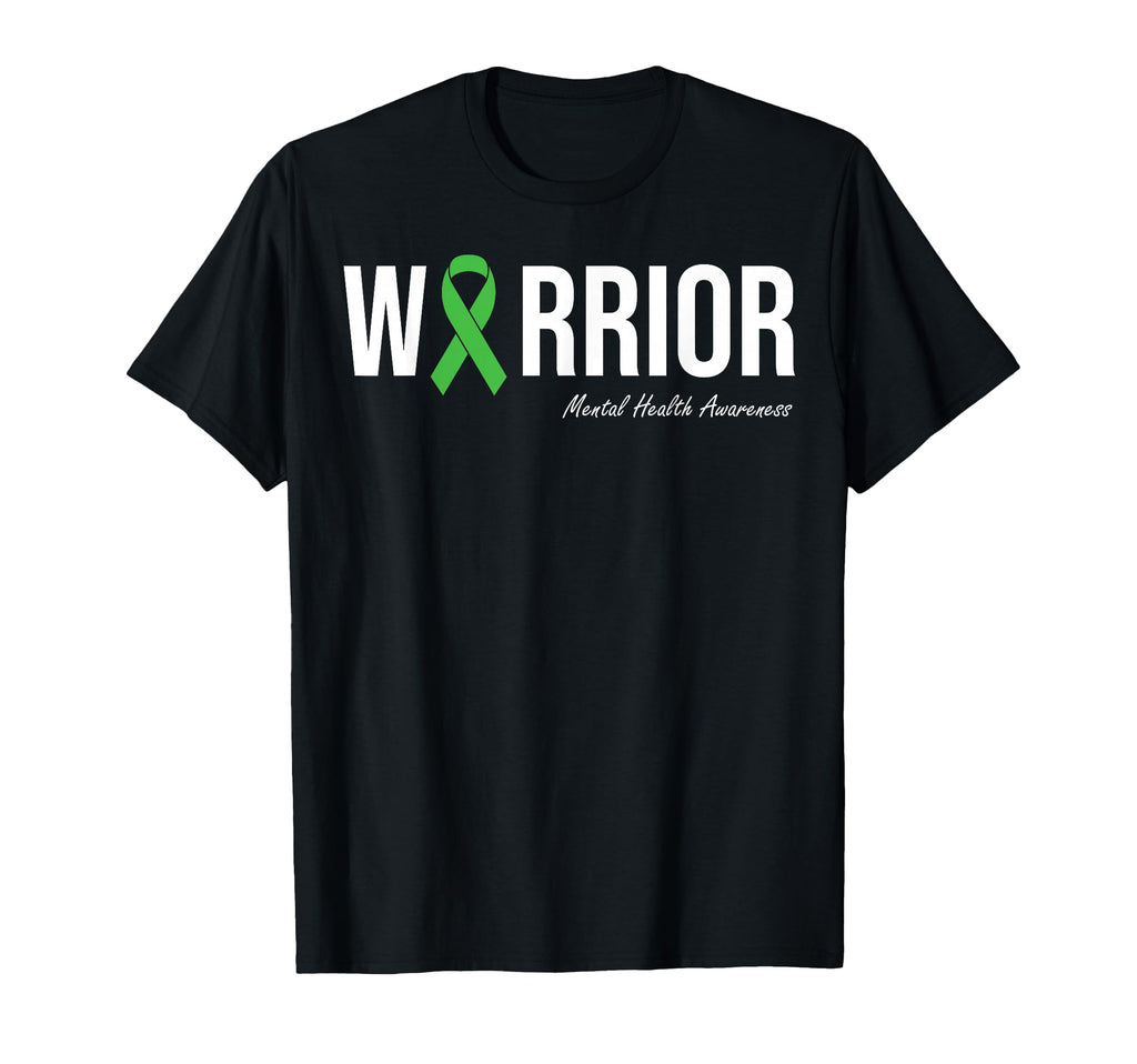 Mental Health Awareness Green Ribbon T-Shirt - Minimalist Print Men Women - T-Shirt, Sweatshirt, Hoodie