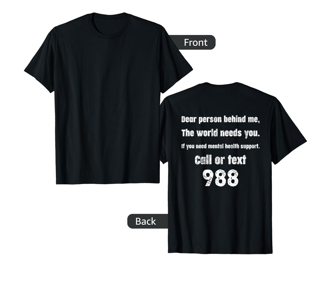 Person Behind Me Suicide Prevention T-Shirt - Minimalist Print for Adults - T-Shirt, Sweatshirt, Hoodie