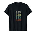 Area Code 843 Charleston West Virginia State T-Shirt - Graphic Print Unisex - T-Shirt, Sweatshirt, Hoodie