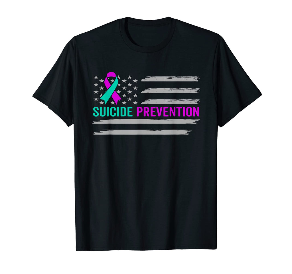 Suicide Awareness Usa American T-Shirt - Casual Everyday Wear Men Women - T-Shirt, Sweatshirt, Hoodie