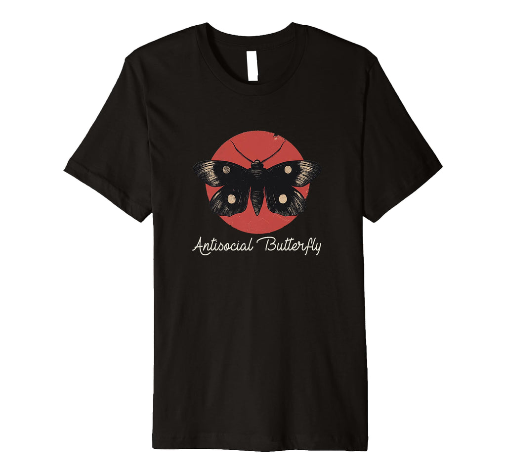 Antisocial Butterfly T-Shirt - Trendy Graphic Unisex - T-Shirt, Sweatshirt, Hoodie