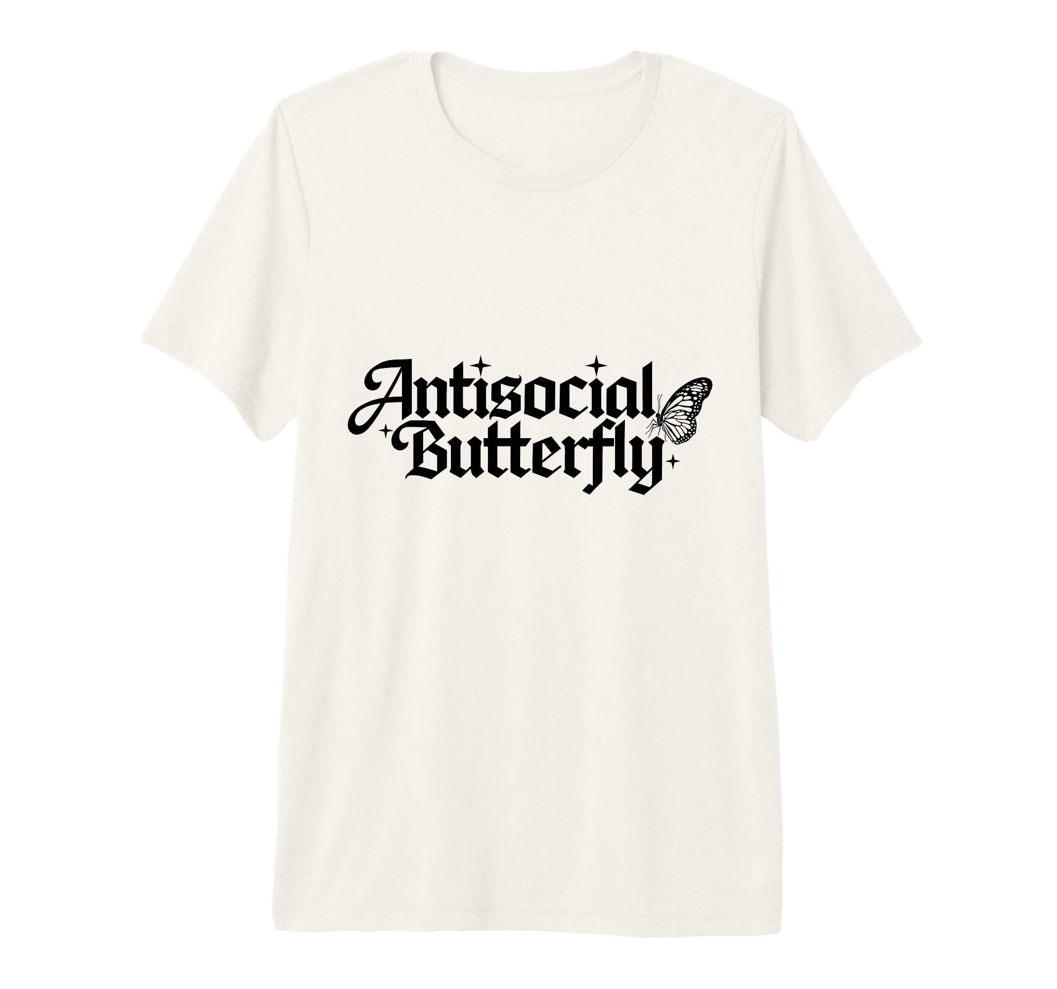 Funny Antisocial Butterfly Tri Blend T-Shirt - Novelty Apparel for Adults - T-Shirt, Sweatshirt, Hoodie