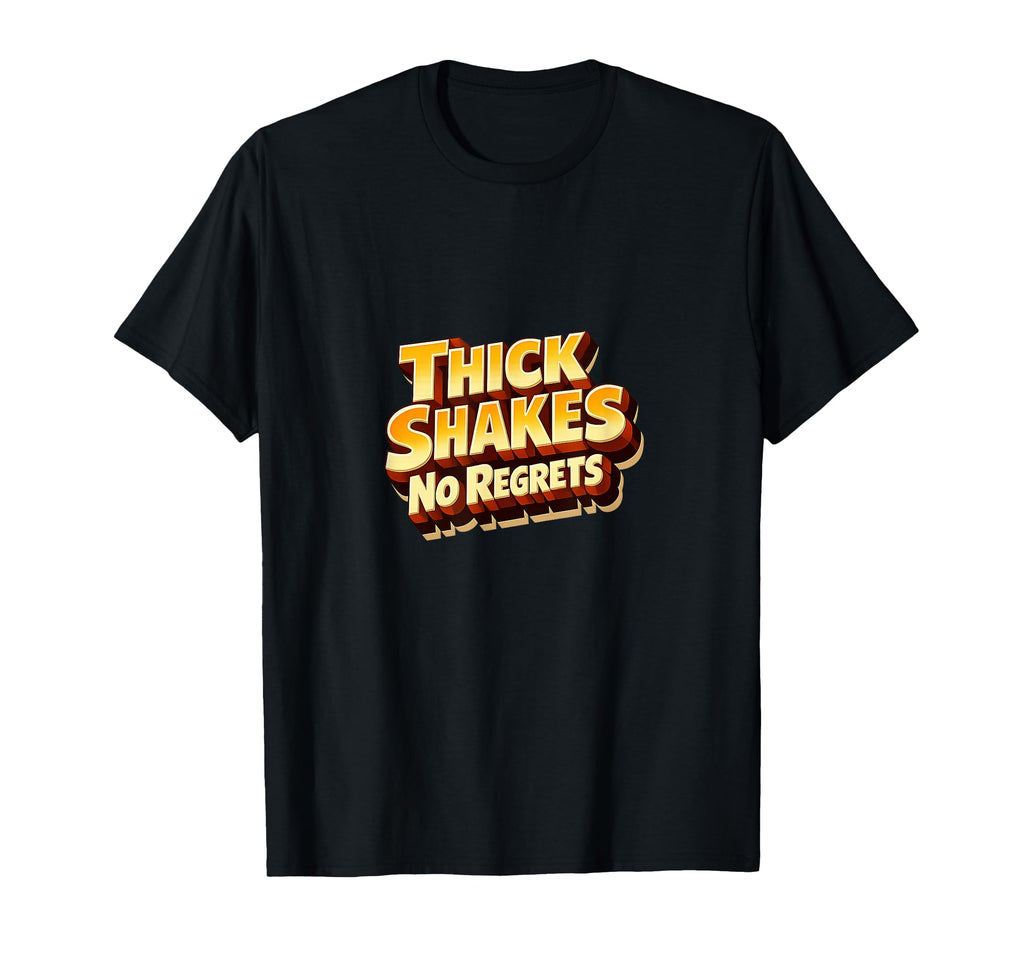 Milkshake Lover Diner Typography T-Shirt - Fun Novelty Design Unisex - T-Shirt, Sweatshirt, Hoodie