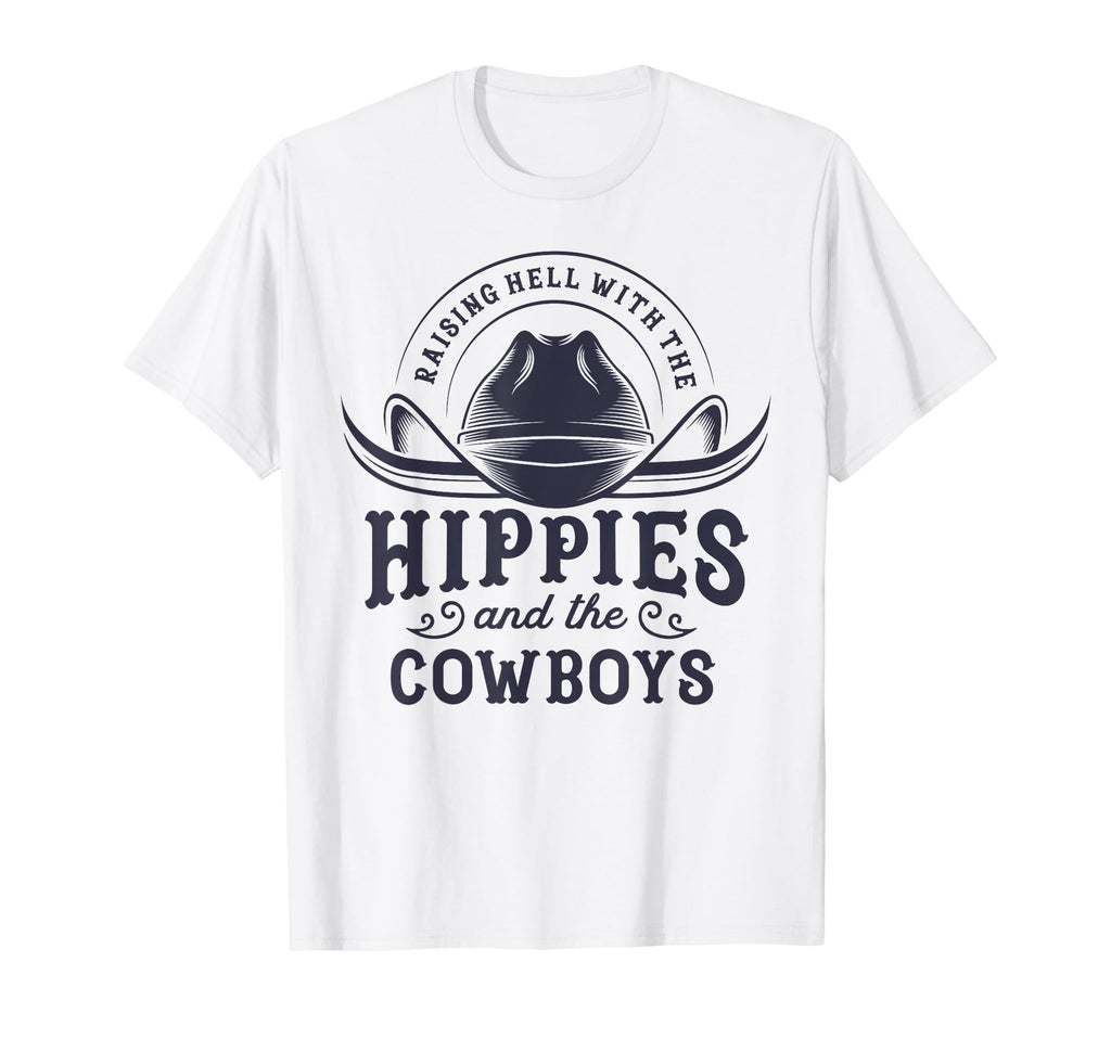 Hippies And Cowboys Cowgirls 70S T-Shirt - Streetwear Style for Adults - T-Shirt, Sweatshirt, Hoodie