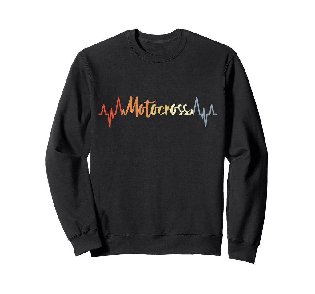 Motocross Heartbeat Motorcycle Sweatshirt - Casual Everyday Wear Unisex - T-Shirt, Sweatshirt, Hoodie