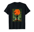 Postcard Image Jack O Lantern Graveyard T-Shirt - Trendy Graphic for Adults - T-Shirt, Sweatshirt, Hoodie