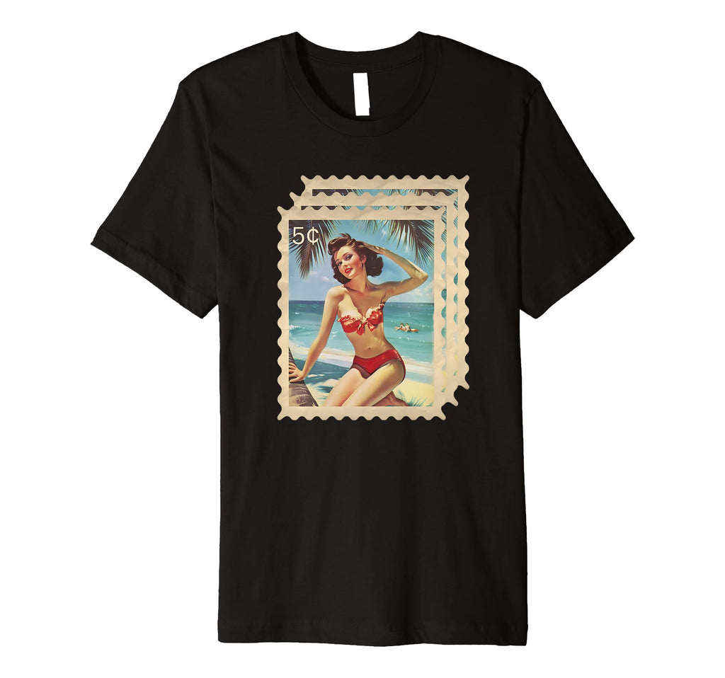 Pin Up Stamp T-Shirt - Aesthetic Graphic Unisex - T-Shirt, Sweatshirt, Hoodie